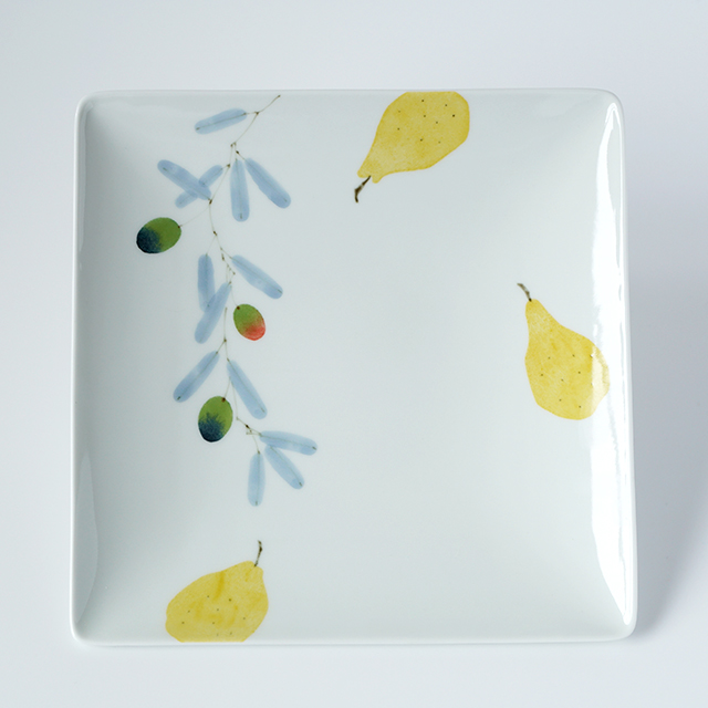 マティーニ　角皿　プレート　波佐見焼　陶房青　AO SHOP　吉村陶苑