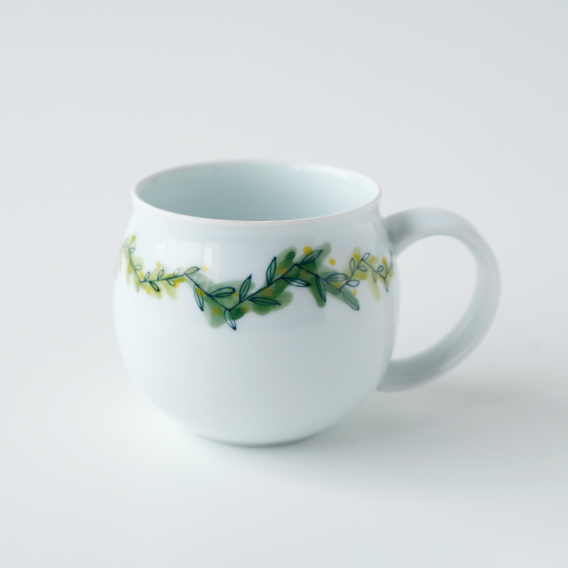 波佐見焼　陶房青　和食器　吉村陶苑　Ao AOSHOP 　ボタニカル　北欧　ナチュラル　マグカップ