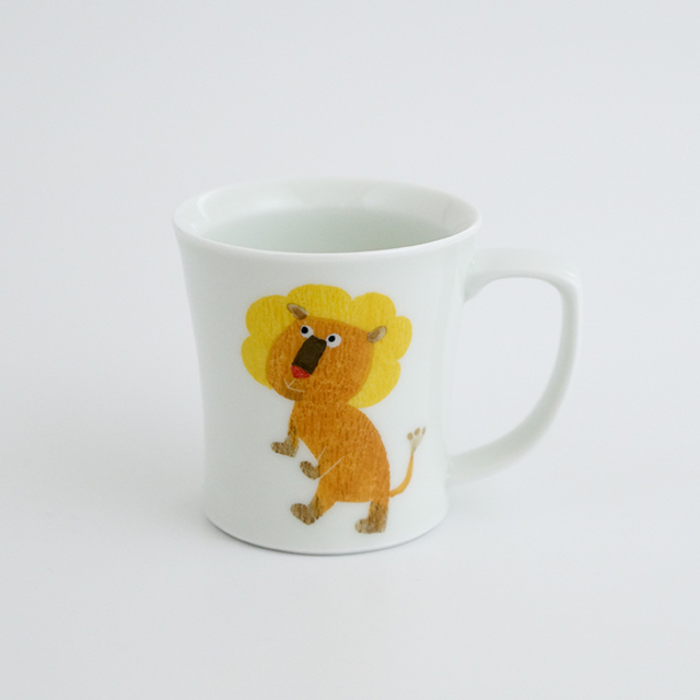波佐見焼　陶房青　和食器　器　マグカップ　カップ　子ども食器　こども　子供　M.Pots　ライオン