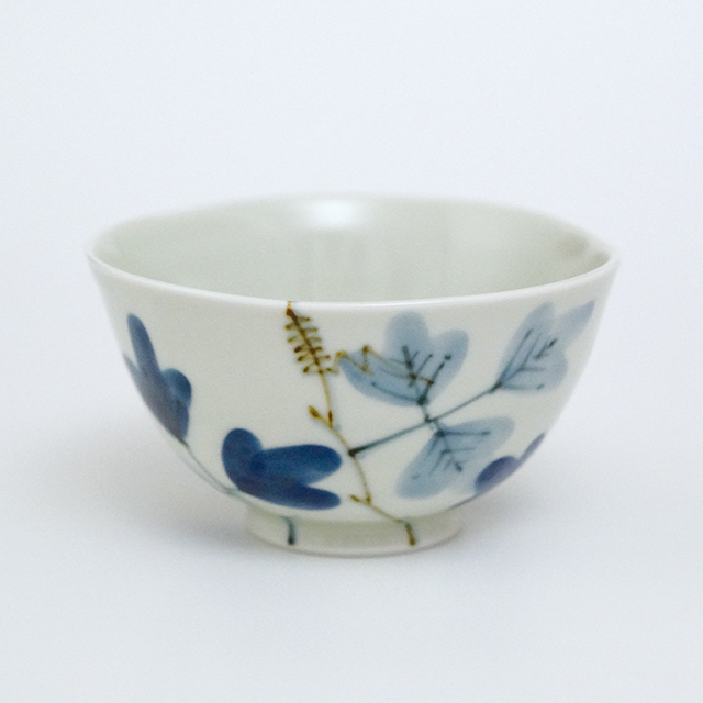 波佐見焼 陶房青 窯元 シダ紋 波渕茶碗（大）【陶房青 AO SHOP】