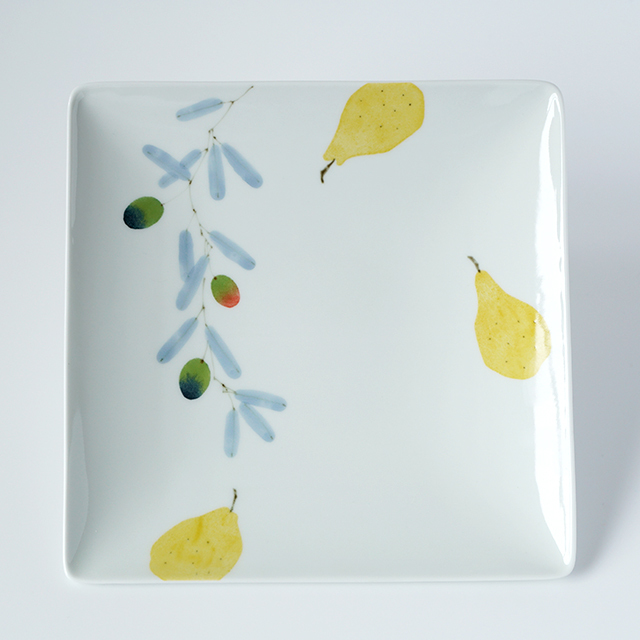 マティーニ　角皿　プレート　波佐見焼　陶房青　AO SHOP　吉村陶苑