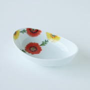 波佐見焼 和食器 うつわ 器 うつわ好き 　陶房青　ボタニカル　楕円鉢　ボウル　鉢　小鉢