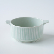 陶房青　AO SHOP　青　波佐見焼　スープカップ　ボウル　しのぎ　ナチュラル