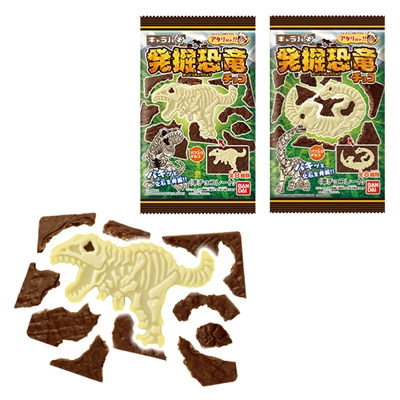 駄菓子 通販 キャラパキ 発掘恐竜チョコ バンダイ 駄菓子 イベント用品を卸価格で通販 あおい玩具