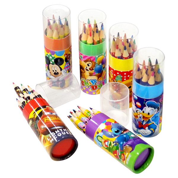 ディズニー円筒ケース入り12色いろえんぴつ １２入