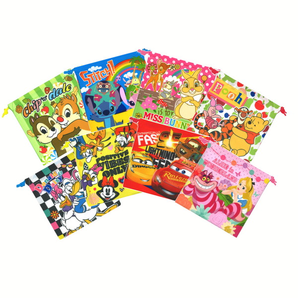 ディズニーカラフル巾着袋 駄菓子詰め合わせ １個