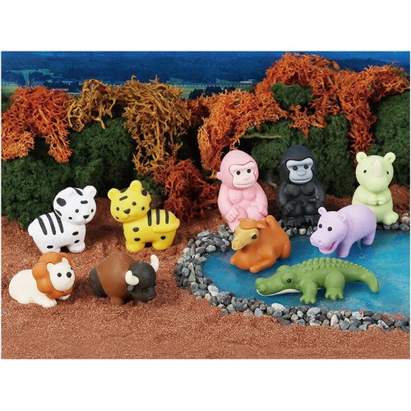 おもしろ消しゴム サファリ ６０入