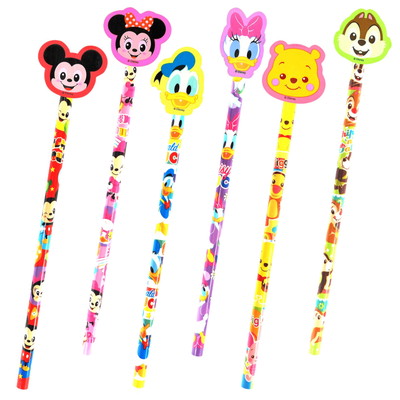 ディズニーダイカット消しゴム付きえんぴつ ２５入