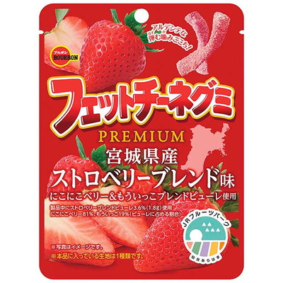 フェットチーネグミ ＰＲＥＭＩＵＭ 宮城県産ストロベリーブレンド味 １０入