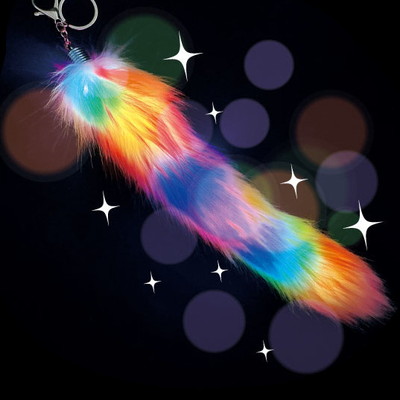 光る！もふふ～しっぽチャームレインボー １２入