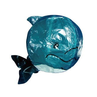 紙フーセン イルカ青３号 １枚