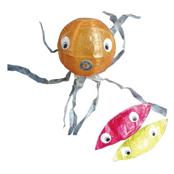 紙フーセン たこ１号（３色セット） １セット