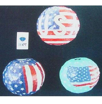 紙フーセン 星条旗３号（３柄セット） １セット