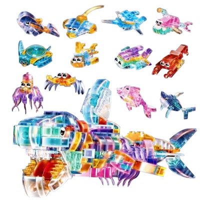 クリスタルホビーブロック 海洋どうぶつ １２入