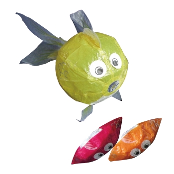 紙フーセン 金魚１号（３色セット） １セット