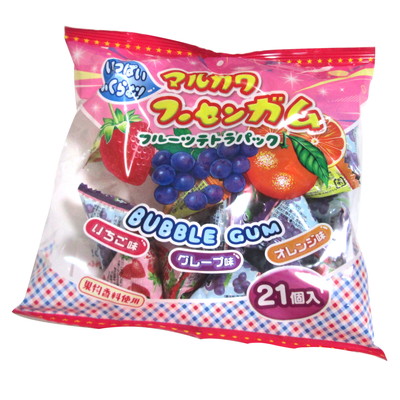 フルーツテトラパック マーブルガム ２１個入
