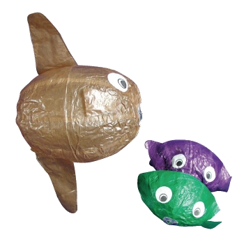 紙フーセン まんぼう１号（３色セット） １セット