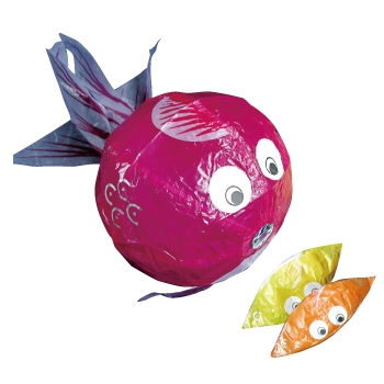 紙フーセン 金魚４号（３色セット） １セット