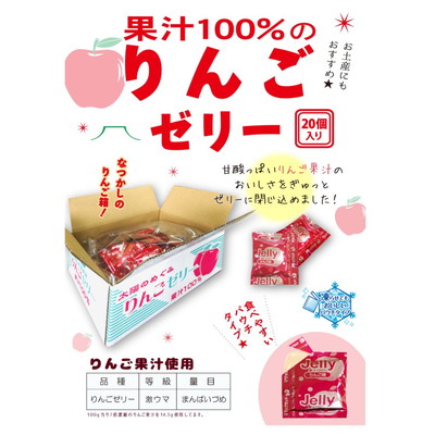 駄菓子 通販】果汁100％ゼリーBOXパウチ りんご味 駄菓子・イベント