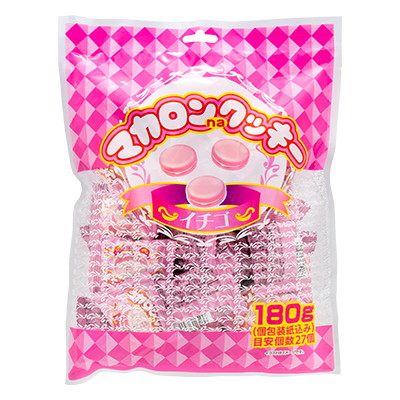 マカロンクッキー イチゴ180g（目安個数27個）