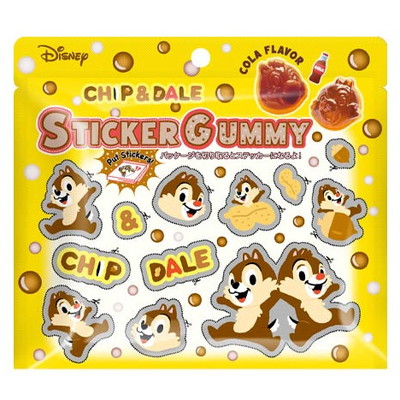 チップ＆デールパッケージがステッカーになっちゃうグミ １２入