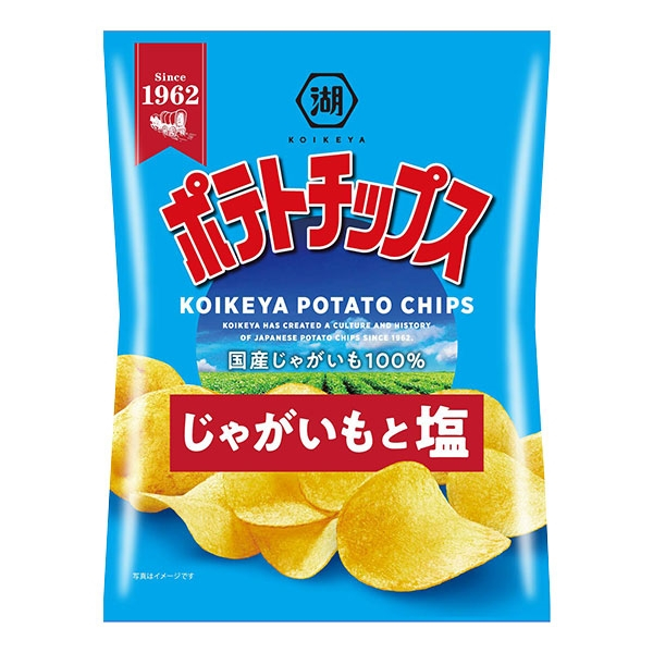 湖池屋 ポテトチップス じゃがいもと塩25ｇ ２４入 【送料サービス対象外商品】