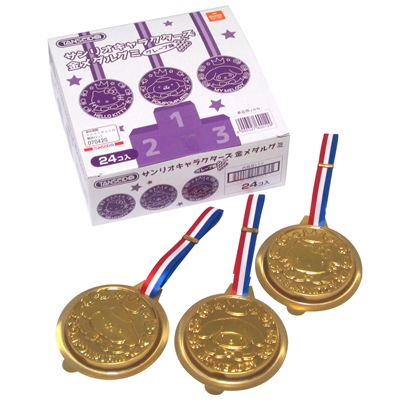 サンリオキャラクターズ 金メダルグミ グレープ味 ２４入