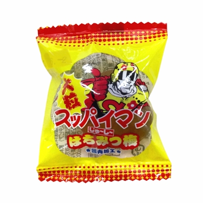 駄菓子 通販】スッパイマン 大粒じゅーしーはちみつ梅（上間菓子店