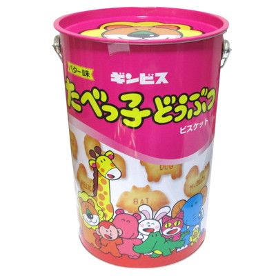 数量限定 ギンビス たべっ子どうぶつBIG缶