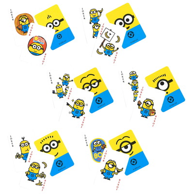 ミニオンズ顔柄カラフルミニトランプ ２４入