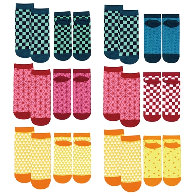 和柄カラフル靴下 １２入