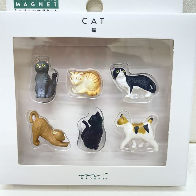 デザインフィルミドリカンパニーのミニマグネットネコ柄の全体画像
