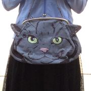 猫 がま口バッグ ＋ 猫 横長 トートバッグ セット 合皮 猫 がま口バッグ ＋ 猫 横長 トートバッグ セット 合皮