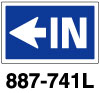 角型標識　IN（左矢印）