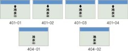 配管識別シート　冷水