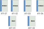 配管識別シート　冷水