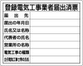 法令許可票　登録電気工事業者届出済票