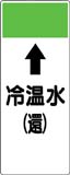 配管識別プレート　冷温水