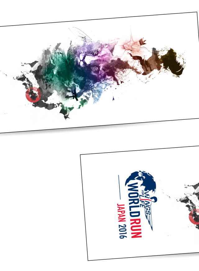 Wings for Life World Run 2016 × TAKA フェイスタオル - Heritage JAPAN