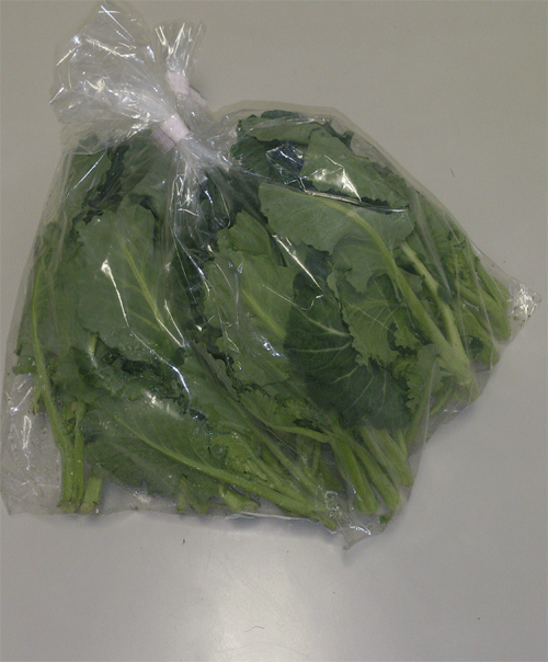 ケールの花芽１８０ｇ×２パック（産地：愛媛県伊予市）　別途送料必要　期間限定商品