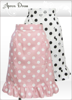 ビューティーサロンエプロン（水玉 ロゴ入り）