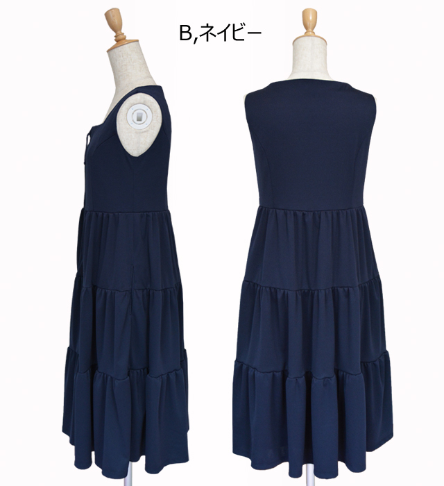 【美品】センタージップティアードワンピース ELENDEEK ワンピース センタージップティアードワンピース