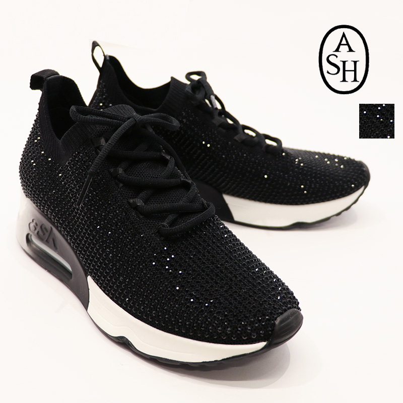 【再入荷】ASH アッシュ Lucky Strass 138631 ビジューニットスニーカー スリッポン レースアップ ミッドカット ラッキーストラス ラインストーン | 24AW 25SS シューズ