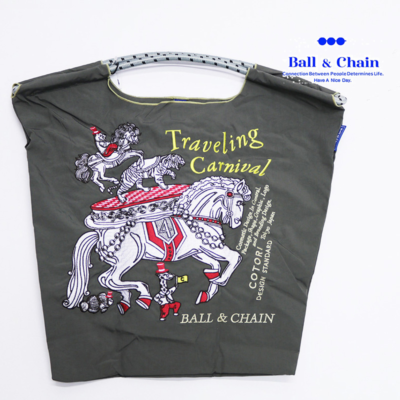 Ball＆Chain  ボール＆チェーン  321005 C.CARNIVAL  Mサイズ  カーニバル 馬  COTORI　トートバッグ エコバッグ ショッピングバッグ ハンドバッグ 刺繍 ギフト ボールチェーン BLUE LABEL ボールアンドチェーン | バッグ 定番