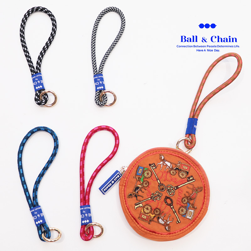 【ネコポス可】Ball＆Chain ボール＆チェーン 301997 KeyStrap キーストラップ キーリング ミニストラップ キーホルダー クリップ トートバッグ用 エコバッグ用 ボールチェーン BLUE LABEL ボールアンドチェーン PARACOAD | バッグ 定番