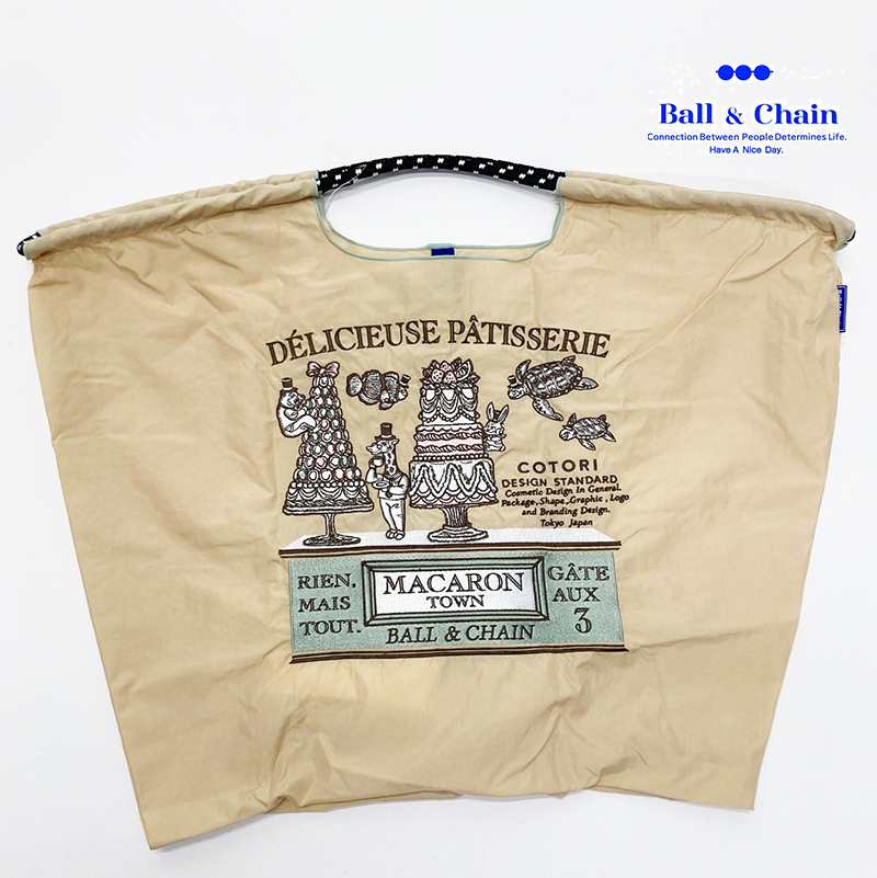 Ball＆Chain ボール＆チェーン  32110403  MACARON TOWN ＜Lサイズ＞ マカロンタウン COTORI トートバッグ エコバッグ ショッピングバッグ ハンドバッグ 刺繍 ギフト ボールチェーン BLUE LABEL ボールアンドチェーン