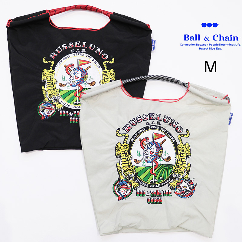 Ball＆Chain ボール＆チェーン 320002 Russeluno ＜Mサイズ＞ ラッセルノ ゴルフ トートバッグ エコバッグ ショッピングバッグ ハンドバッグ 刺繍 ギフト ボールチェーン BLUE LABEL ボールアンドチェーン