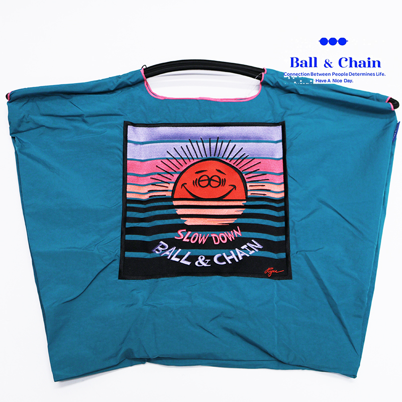 【期間限定30％OFF】Ball＆Chain ボール＆チェーン 314105 A.SUNSET ＜Lサイズ＞ サンセット Ryu Ambe リュウアンベ トートバッグ エコバッグ ショッピングバッグ ハンドバッグ 刺繍 ギフト ボールチェーン BLUE LABEL ボールアンドチェーン