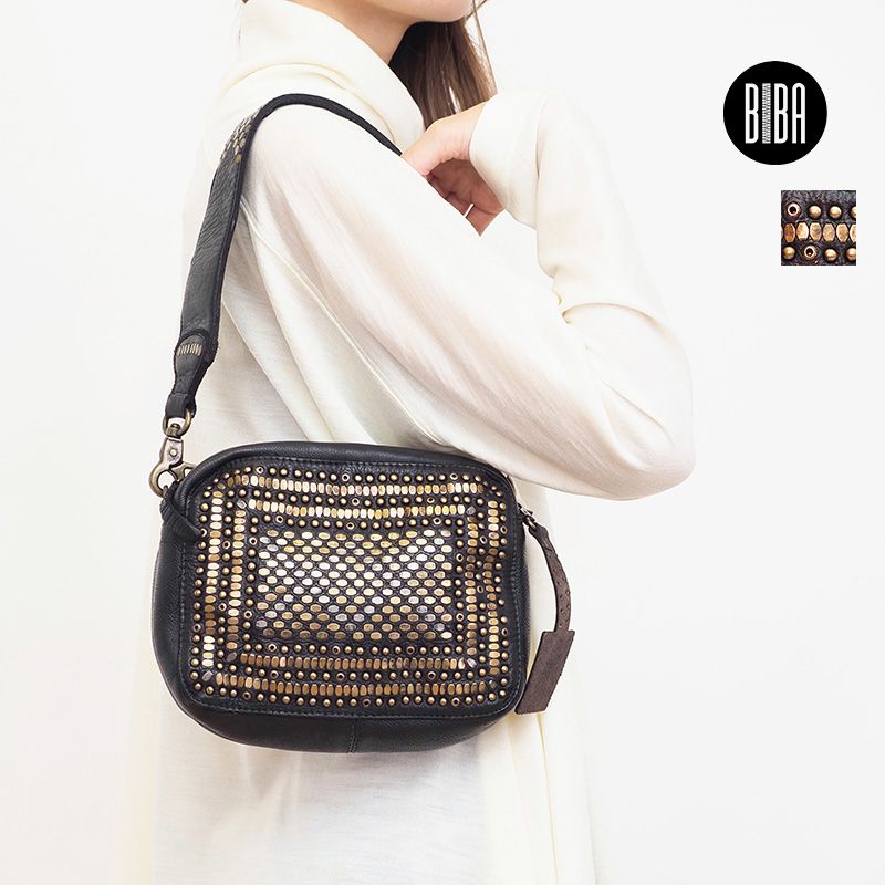 【再入荷】BIBA ビバ 52-LOTIL スクエア スタッズミニバッグ ハンドバッグ ショルダーバッグ レザー 本革 ハンドメイド  | 23AW 24AW バッグ 秋冬
