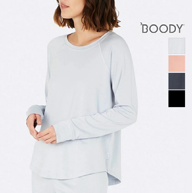【期間限定30％OFF】BOODY ブーディー LR グッドナイトラグランスリープトップ パジャマ ナイトウェア ルームウェア　| 定番 トップス